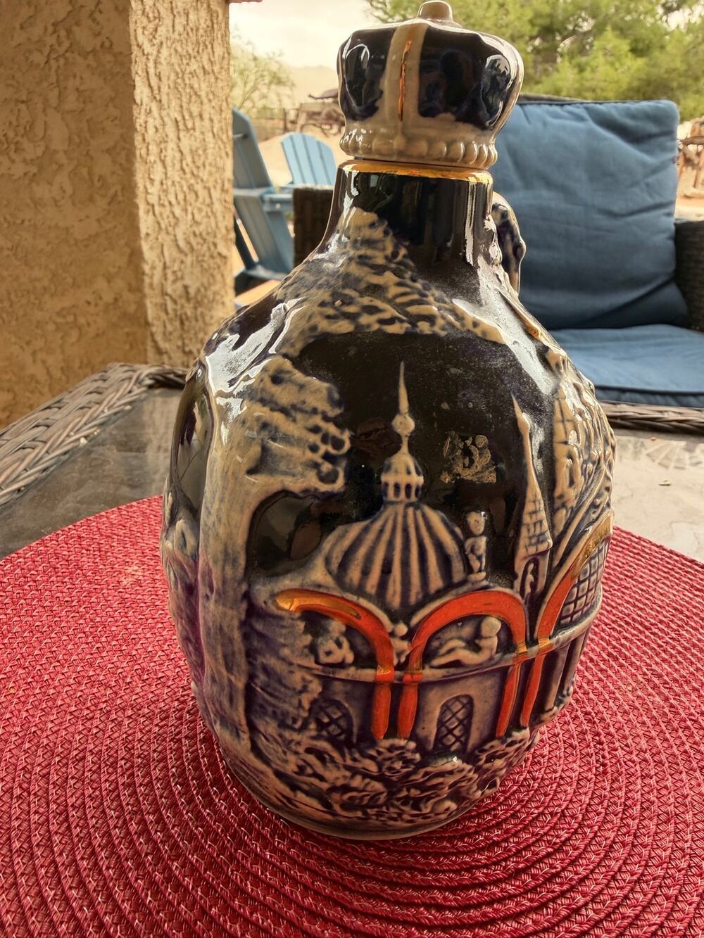 Vintage Japanese Musical Ceramic Liquor Decanter – Working Wind-Up Music Box